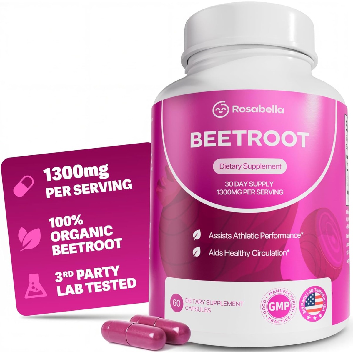 Rosabella Organic Beet Root Capsules